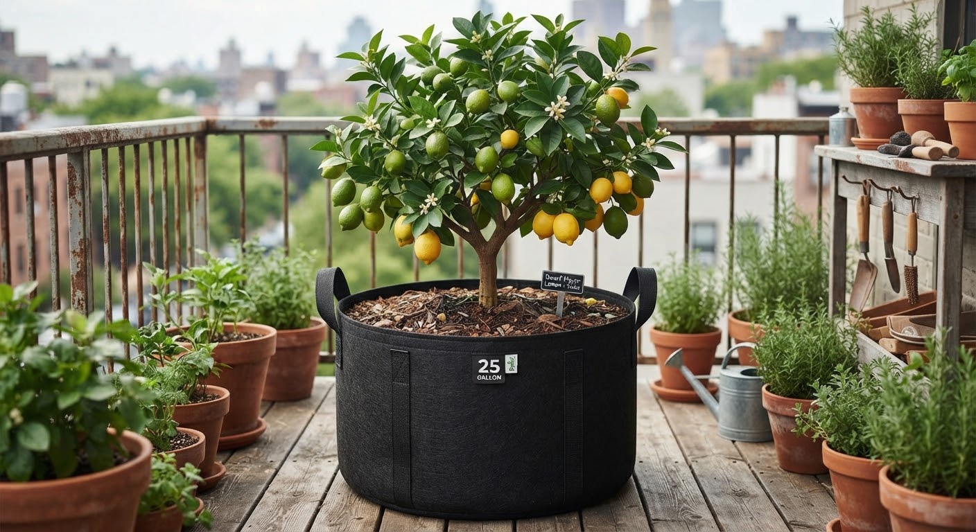 25-Gallon Jumbo Bag — Single heavy-duty fabric pot