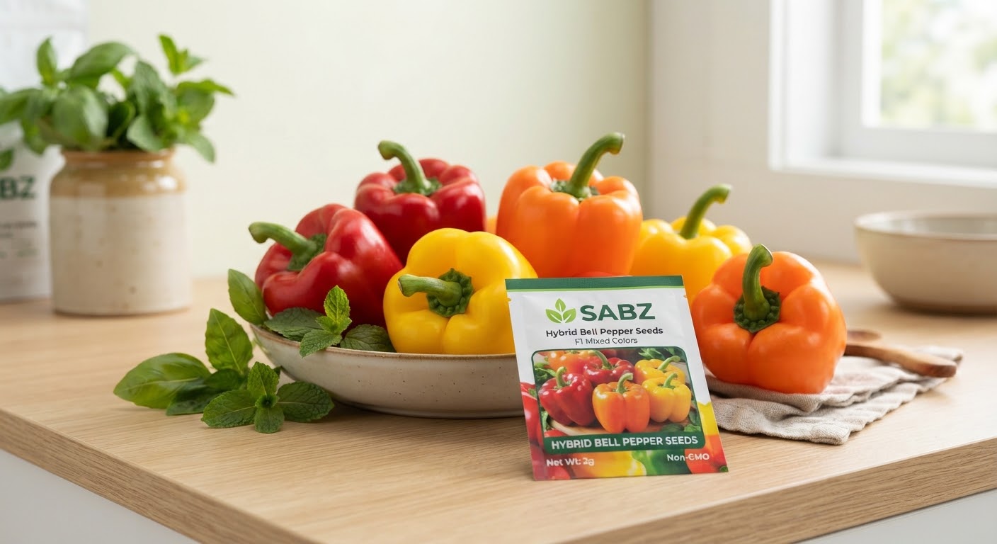 Bell Pepper Mix - Rainbow — F1 mixed colours, 2g packet