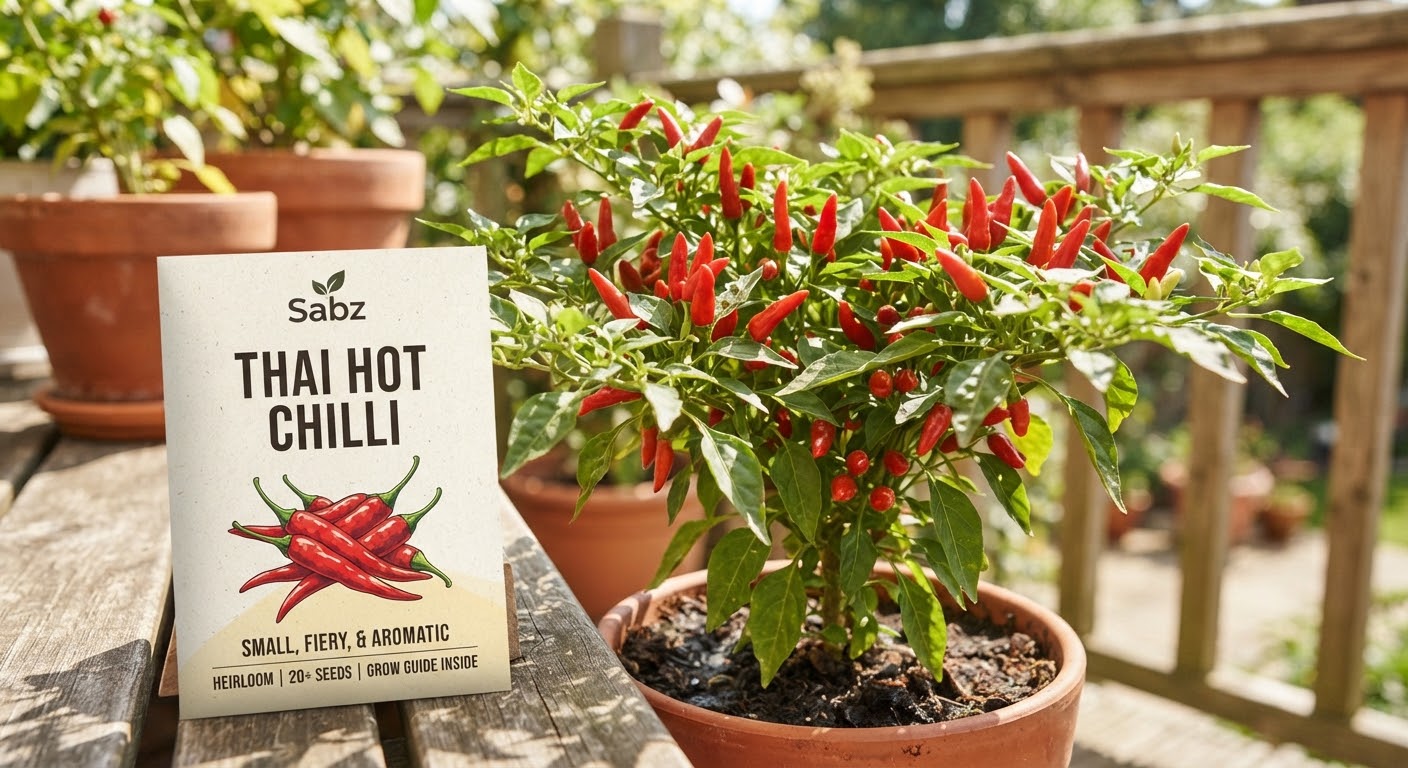 Chilli Seeds - Thai Hot — Heirloom, 20+ seeds per packet