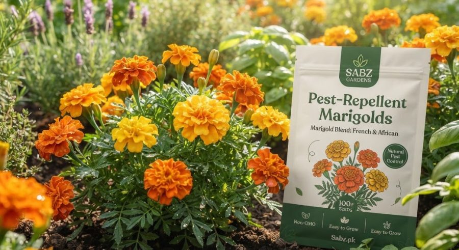 Marigold Seeds - Pest Repellent — alternate view